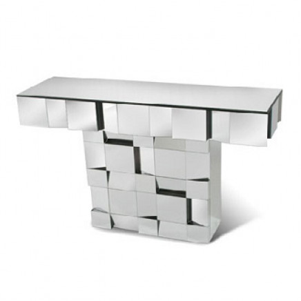 Mirrored Glass Mirror Furniture Console Table