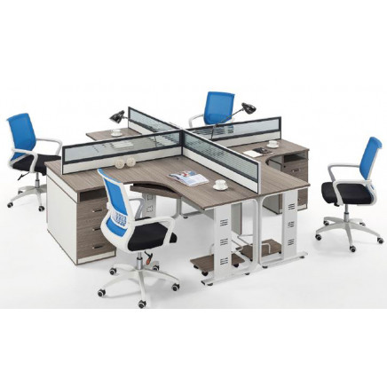 Modern 4 Seats Office Partition Cubical Workstation (HF-CB004)