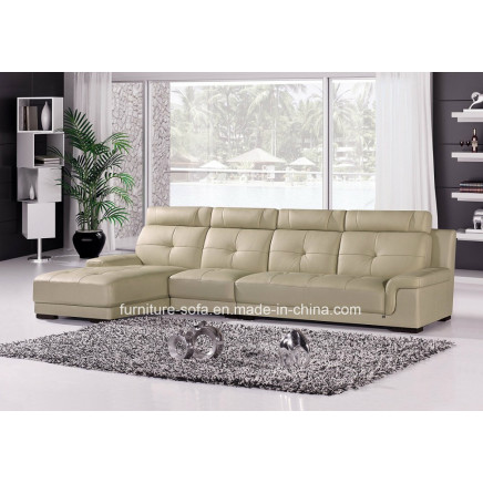 Modern Chinese Style Furniture Top Leather Corner Sofa (B37)