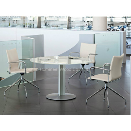 Modern Design Small Glass Meeting Desk (HF-TA02)