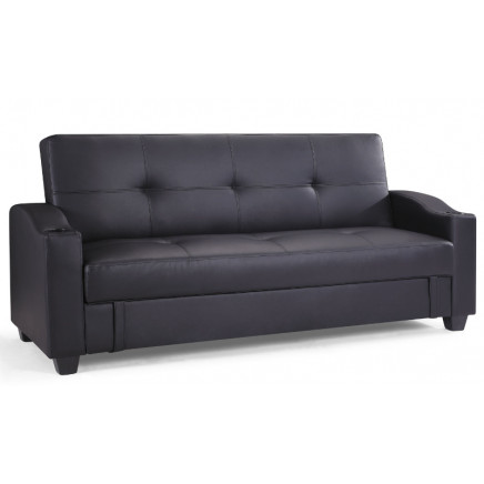 Modern Folding Sofa Bed with Storage and Cup-Holder (WD-718)