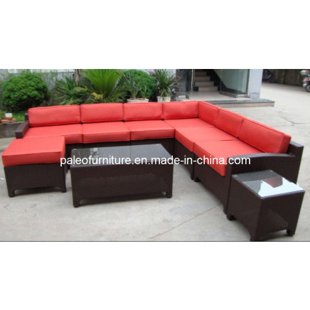Modern Furniture Outdoor Rattan Patio Wicker Garden Sofa Set (PAS-097)