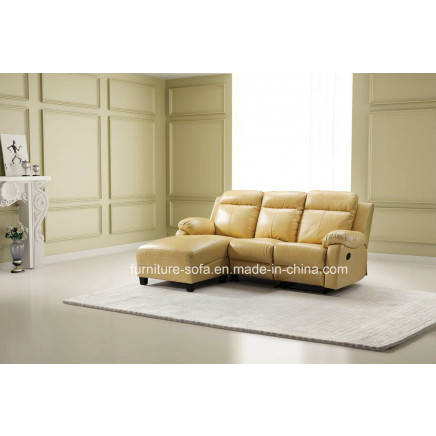 Modern Furniture Recliner Leather Corner Sofa Set (SO48)