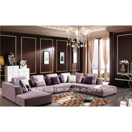 Modern Furniture Wood Frame Fabric Corner Sofa (K03)