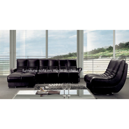 Modern Living Room Nice Model Leather Sofa Set (SO46)