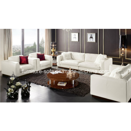 Modern Office Furniture White Italy Top Leather 2seater Sofa