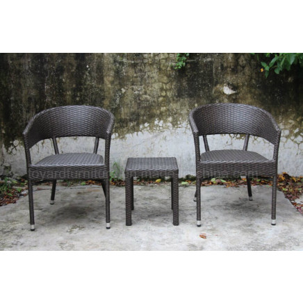 Modern Outdoor Garden Furniture Aluminum Rattan Garden Table Wicker Chair (S310; C031)