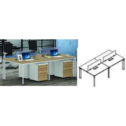 Modern Style Premium Staff Partition Workstations Office Desk (PS-15-MF02-10)