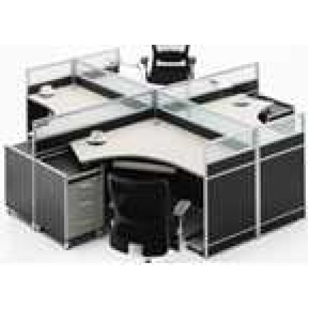 Modern Style Premium Staff Partition Workstations Office Desk (PS-AWK-014)