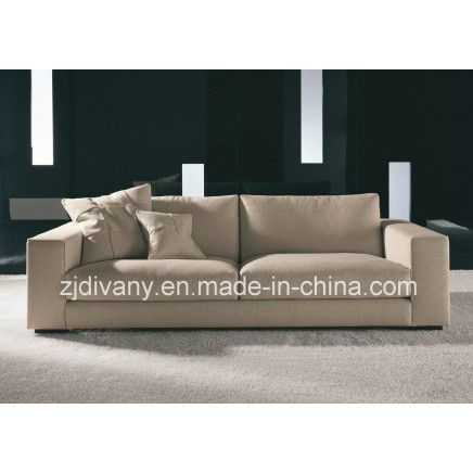 Modern White Fabric Leather Sofa (D-72-C)