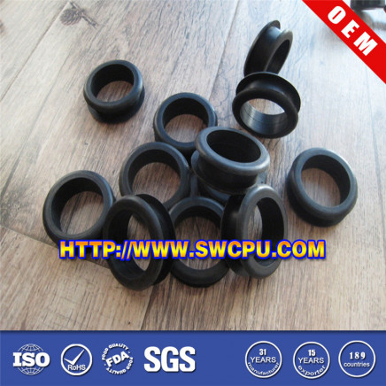 Molded Black Rubber Grommet for Tarps (SWCPU-R-M007)
