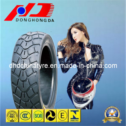 Motorcycle Tubless Tyre 110/100-12 with 50% Rubber Content