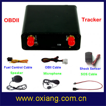 Multifunctional Obdii GPS Tracker Support Fuel Control / Speaker / Shock Sensor