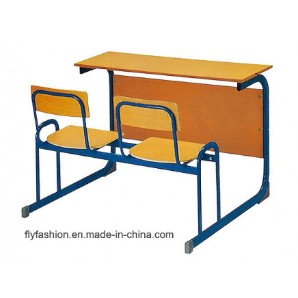 New Design School Furniture Classroom Double Student Desk and Chair (SF-35D)