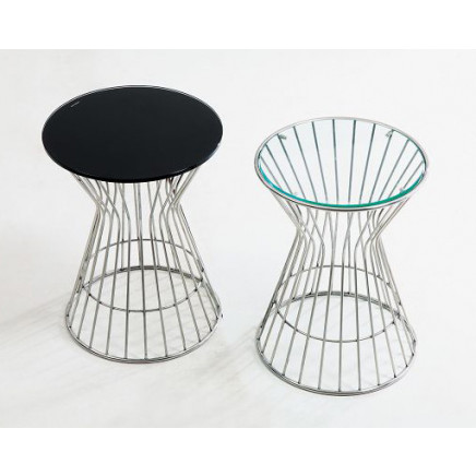 New Designer Furniture Chrome End Side Coffee Table