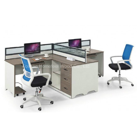 New Style Office Furniture Workstation with Partition Glass Screen (HF-CF002)