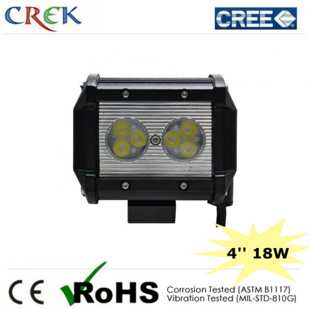 New! Triple Row 3 CREE LEDs in a Group 4'' 18W LED Light Bar (CK-BC20303T)