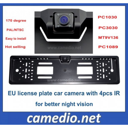 Night Vision European EU License Plate Frame Car Rear View Camera Cm-316b