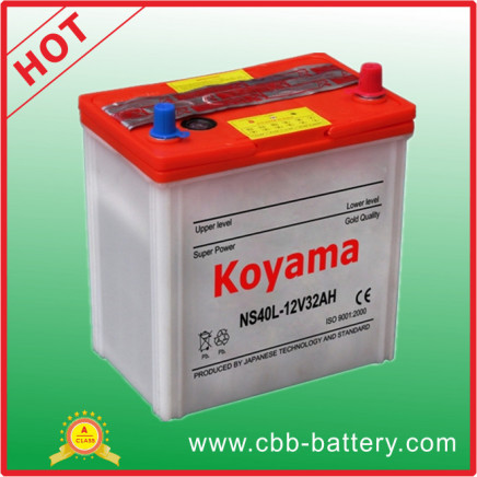 Ns40L Dry Battery JIS Standard Auto Battery 32ah 12V