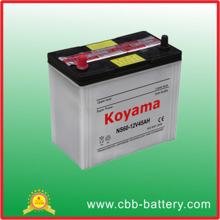 Ns60 Dry Charged Battery 12V 45ah JIS Automotive Car Battery