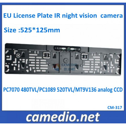 OEM HD Waterproof Color EU License Plate Frame Reverse Camera