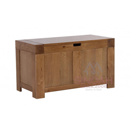 Oak Wood Blanket Box Solid Oak Wooden Bedroom Furniture (RCBB)