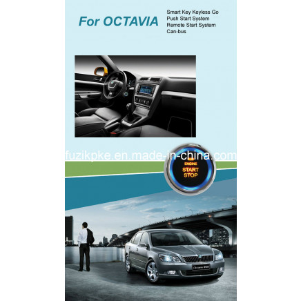 Octavia Entry Keyless Go Smart Key Push Button Remote Start Can-Bus Alarm for Skoda