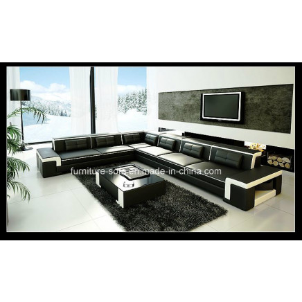 Office Fashion Furniture Import Leather Sofa with High Back (SF113)