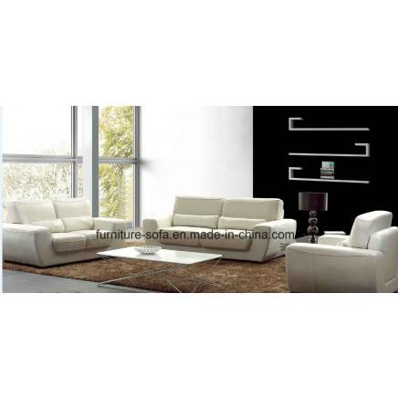 Office Furniture Nice Design White Leather Sofa Set (SO06)