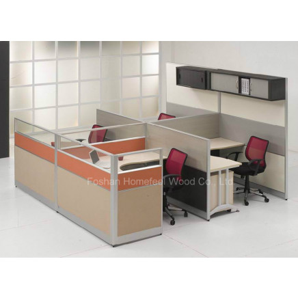 Office Supply Wood Partition Modular Desk Overhead Cabinet (HF-LT036)