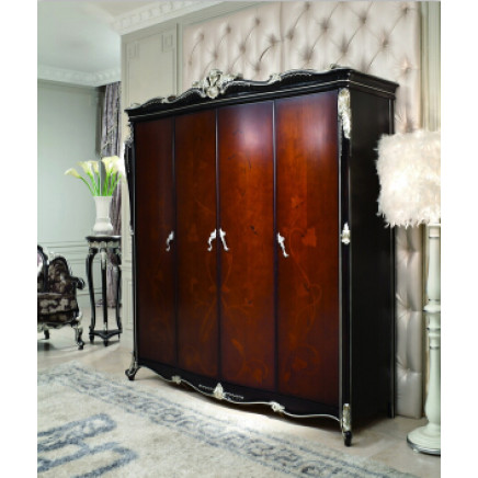 Ol- D4008A-1 Classical Wooden Bedroom Furniture Wardrobe