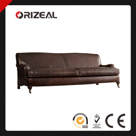 Orizeal Living Room Design Genuine Leather Sofa (OZ-LS-2003)