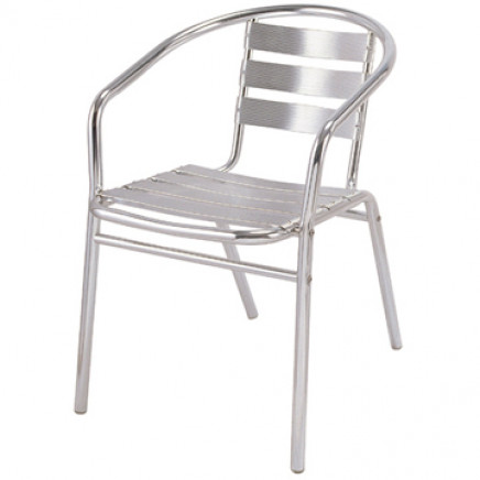 Outdoor Aluminum Frame and Aluminum Slats Dining Chair (DC-06001)