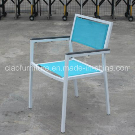 Outdoor Furniture Garden Chair Mesh Fabric Chair with PS-Wood Armrest CF896c