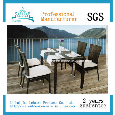 Outdoor Furniture Garden Furniture Foldable Rattan Dining Table Chair (FD-026I)