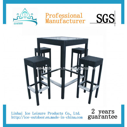 Outdoor Furniture Garden Furniture Rattan Chair Tabe Bar Set (ICE-020)