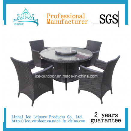 Outdoor Furniture Garden Furniture Rattan Chair Table Dining Set (ICE-017)