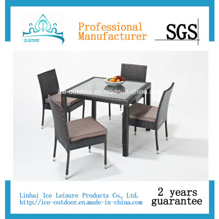 Outdoor Furniture Garden Furniture Rattan Chair Table Dining Set (ICE-043)