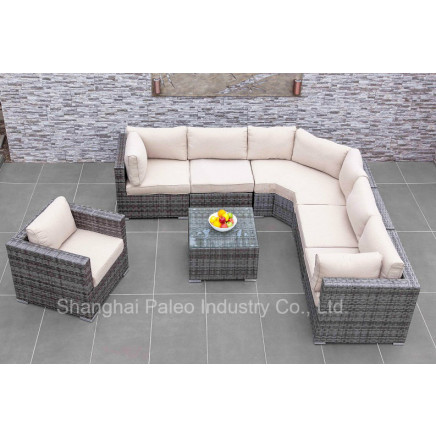 Outdoor Furniture Garden Wicker Patio Rattan Sofa Set (PAS-1630)