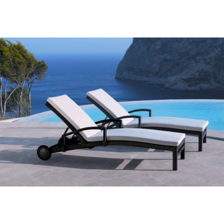 Outdoor Furniture-Lounger with Armrest (L0036)