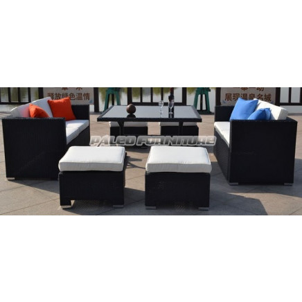 Outdoor Garden Patio Wicker Rattan Dining Table and Chair (PAD-1120)