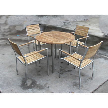 Outdoor Garden Teak Wood Restaurant Chair and Table