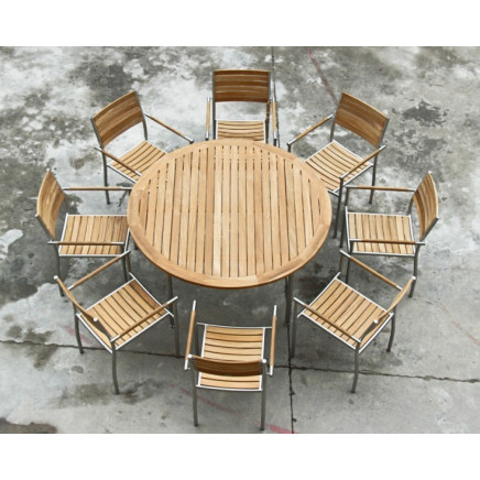 Outdoor Garden Teak Wood Table and Chair Set