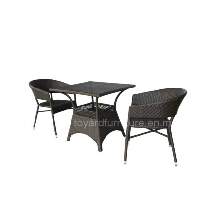 Outdoor Hotel Cafe Wicker Rattan Table and Chair