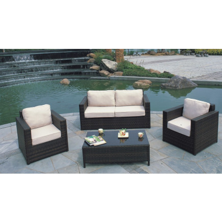 Outdoor Patio Wicker Furniture Garden Rattan Sofa (PAS-047)