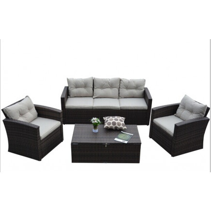 Outdoor Rattan Furniture Modern Garden Wicker Sofa (PAS-1125C)