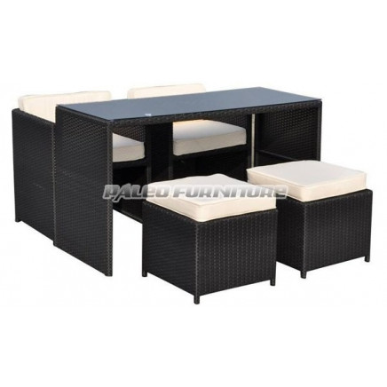 Outdoor Wicker Patio Garden Rattan Dining Table and Chair (PAD-1108)