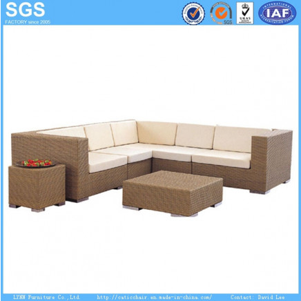 Outdor Garden Furniture Leisure Wicker Corner Sofa