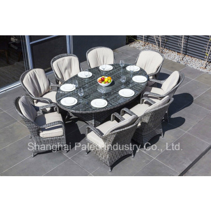 Patio Furniture Garden Leisure Wicker Table and Chair Outdoor Rattan Dining Set (PAD-1412)
