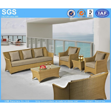 Patio Furniture Holiday Village PE Rattan Sofa
